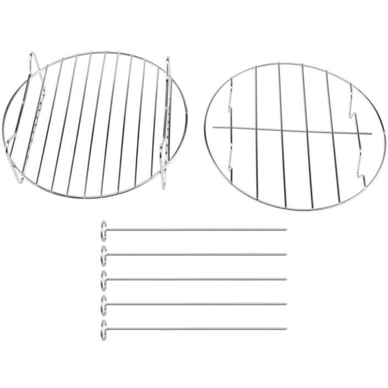 2-teiliges Zubehörset für die Luftfritteuse, Mehrzweck-Racks, doppellagiger Ständer mit Spieß für XL Power Airfryer