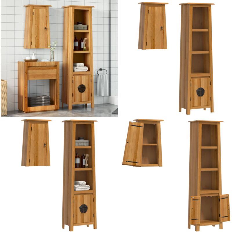 Vidaxl - 2-tlg. Badmöbel-Set Massivholz Kiefer - Badmöbel - Badschränke - Kiefernholzmöbel - Vintage Badezimmer - Badezimmerausstattung - Home &