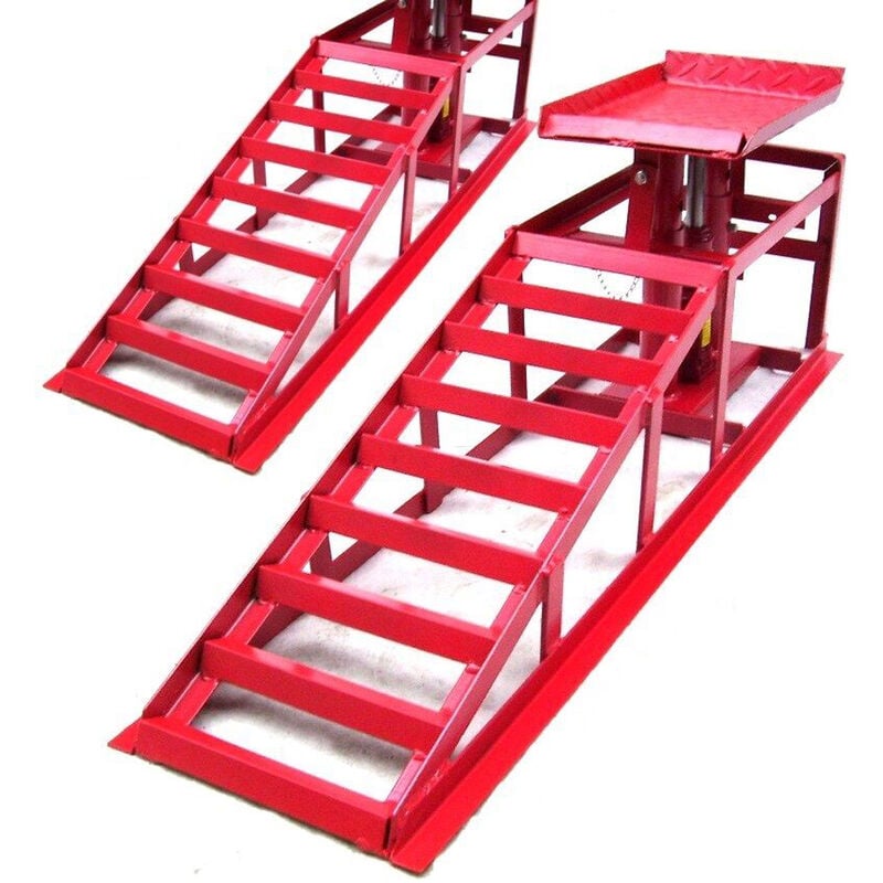 2 x pkw Auffahrrampe höhenverstellbar 55337 2000kg Hebebühne