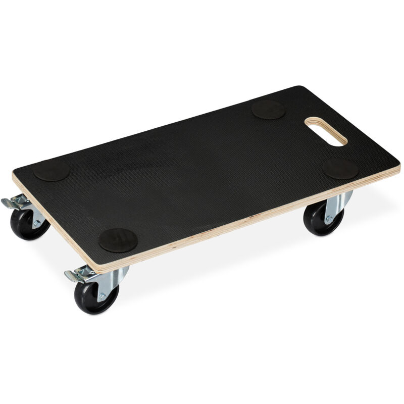 2 x Transportroller xl im Set, Möbelroller mit Feststellbremse, 400 kg, für alle Böden, Transporthilfe