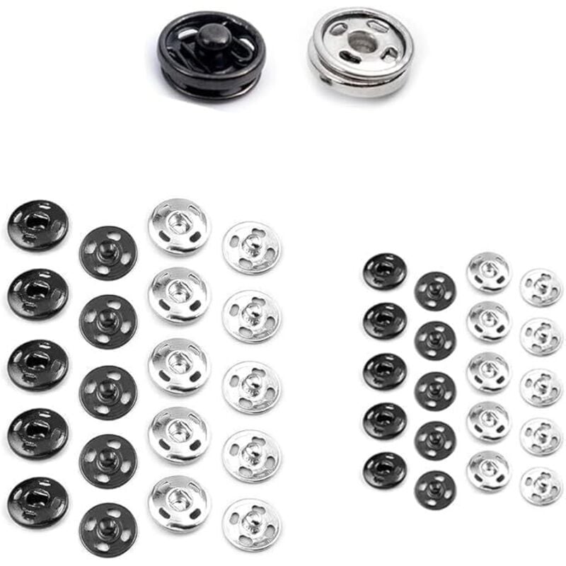 20 Druckknöpfe Zum Annähen Für Nähen Von Kleidung Handwerk Handtasche 12mm 8.5mm Kleidung Versteckt Nähen Auf Druckknöpfen Knopf Metall Snaps