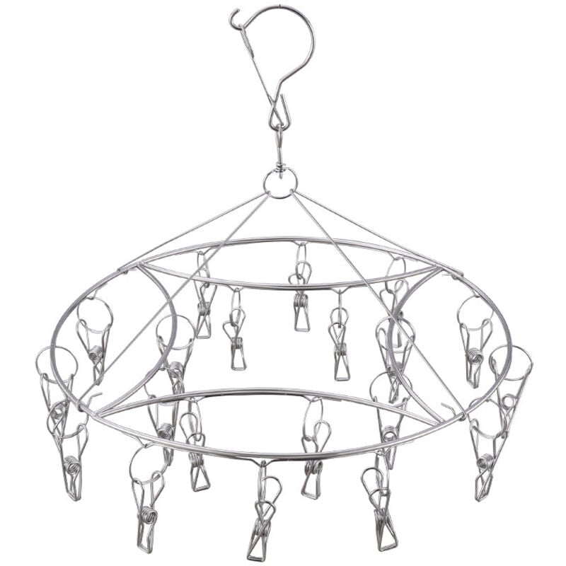 Csparkv - 20 Klammern – 1 Packung) Sockentrockner für Unterwäsche, Dessous, Babykleidung und kleine Wäschestücke aus Edelstahl