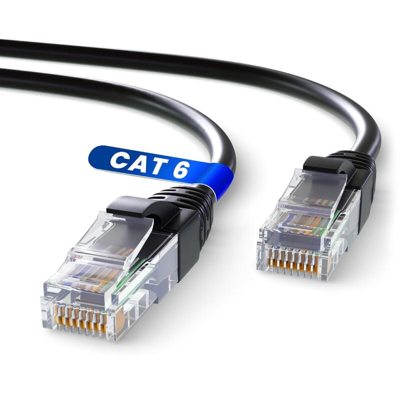 20 m Ethernet-Kabel, LAN-Netzwerk Hochgeschwindigkeits-Cat-6-Ethernet-Kabel für eine schnelle und zuverlässige Internetverbindung Ethernet-Kabel