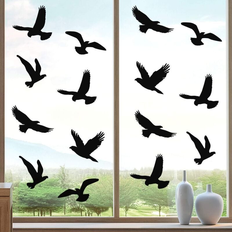 20 Pcs Anti-Kollision Fenster Haftet Vogel Geformt Fenster Aufkleber für Party FLITI