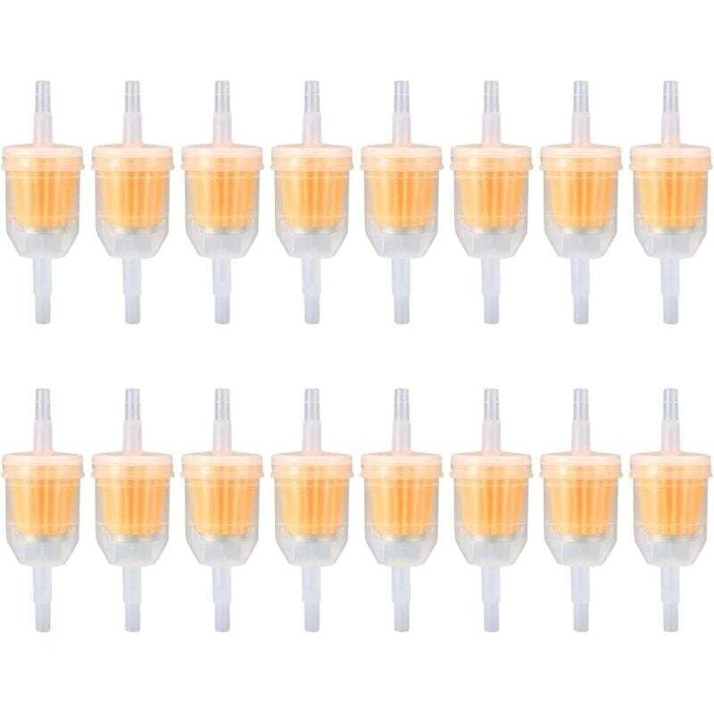 20 Stück Inline-Kraftstofffilter, Universal-Kraftstofffilter für Motorrad (6–8 mm), Roller, Motorroller, Generator, Rasenmäher, Auto