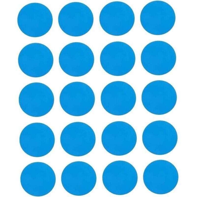 20 Stück Kunststoff-Reparaturflicken für Schwimmbecken und Schlauchboote – Selbstklebende Reparaturflicken für richtungsweisende Reparatursets