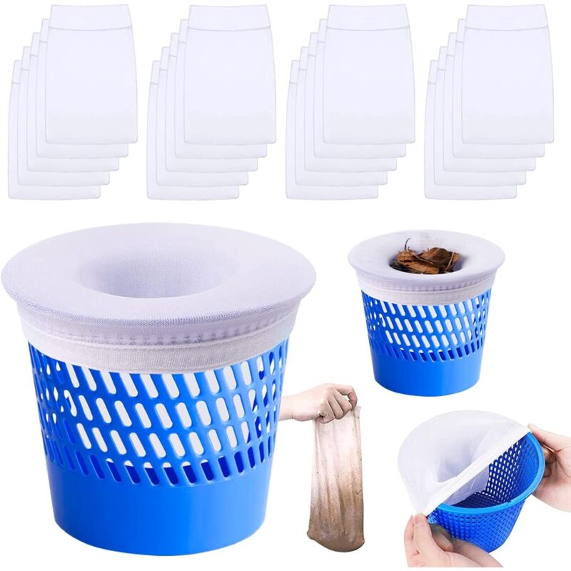20 Stück Pool-Skimmer-Socken, Pool-Skimmer-Socken für Korb, Nylon-Pool-Skimmer-Filter zum Reinigen von Partikeln, Blättern, Schaum, Haaren