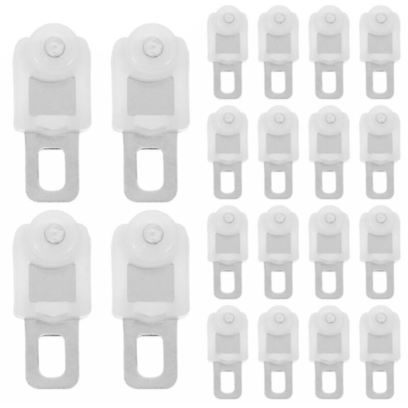 20 Stück Rolloschienen-Gleiterrollen, Gleithaken und Zubehör für Rollos und Gardinen für Zuhause