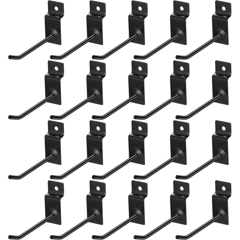 20 Stück Stecktafelhaken zur Wandmontage, 10 cm Stecktafelhaken, Stecktafelhaken für Wandtür, Wandhaken für Garagen, Geräteschuppen, Werkstätten