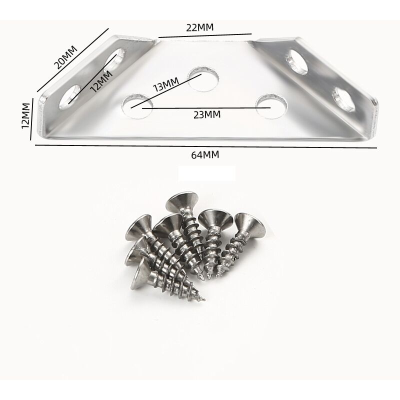 20 Stück Universal-Eckverbinder für Möbel, multifunktionale Dreieck-Eckhalterung aus Edelstahl, Eckbefestigungsverbinder, Möbel-Dreieck-Stützrahmen,
