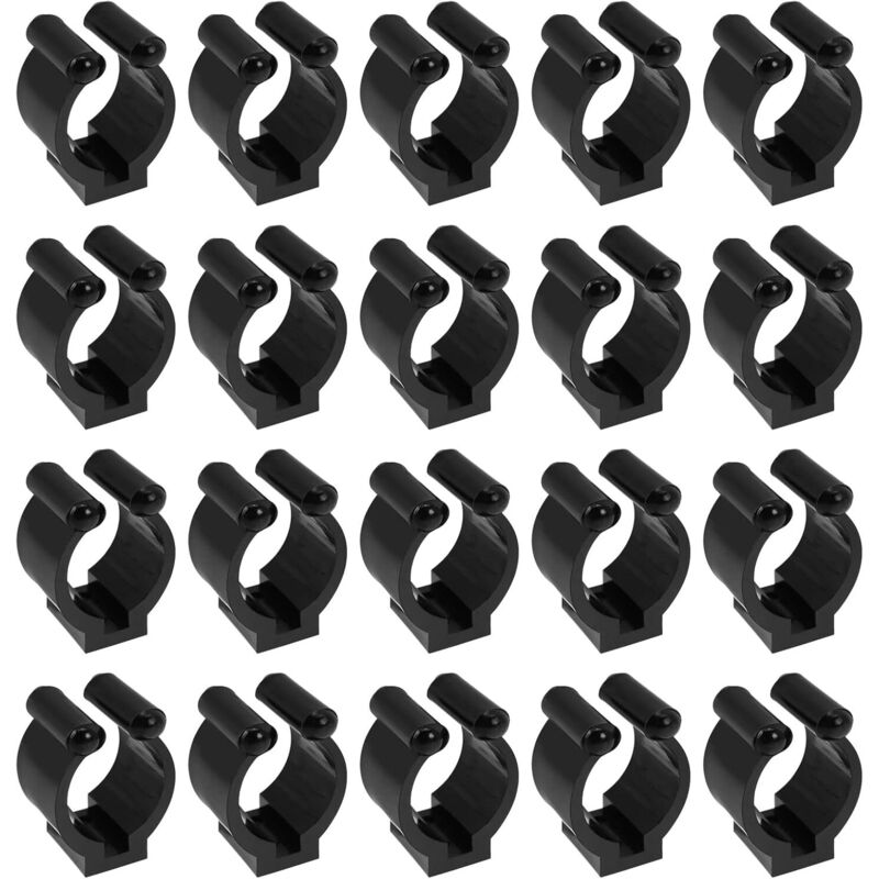 20 Stück Wandhalterungen für Angelruten, Organizer-Clips, Aufbewahrungsclips für Billardqueues, 24 mm