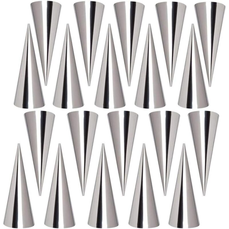 20-teiliges Edelstahl-Backformenset für Sahnerollen – perfekt für Windbeutel, Waffeln und Backutensilien