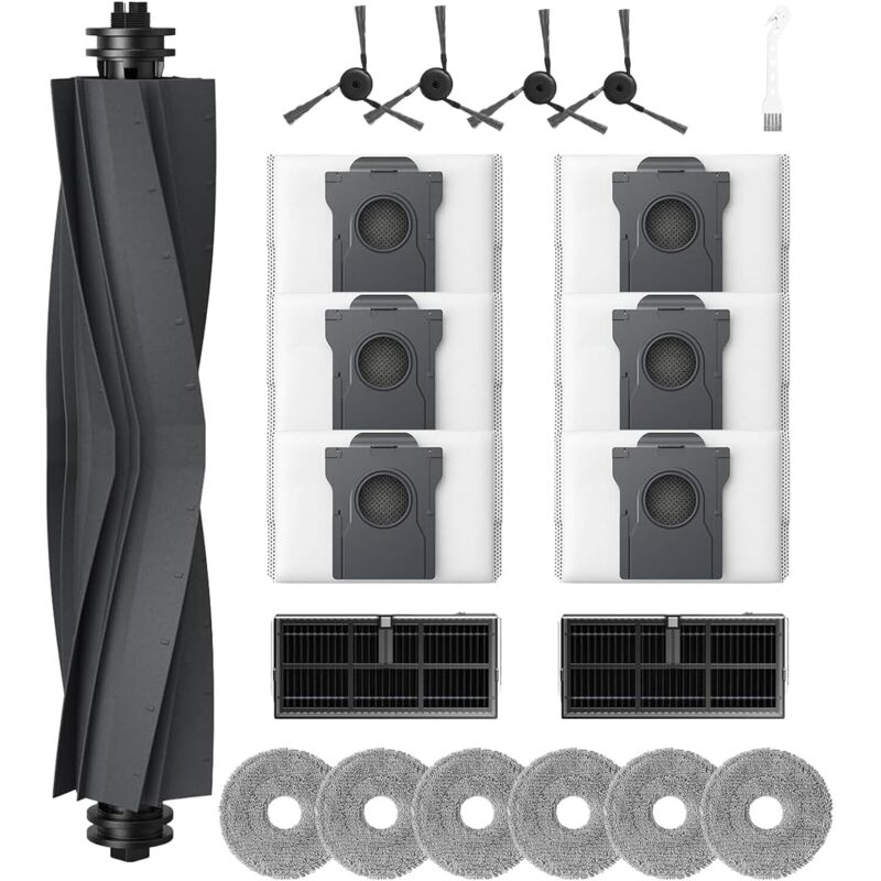 20-teiliges Zubehörset für Dreame X40 Ultra / X40 Ultra Complete / L40 Ultra / X40 Master: 6 Staubbeutel, 1 Hauptbürste, 6 Wischpads, 2 Filter, 4