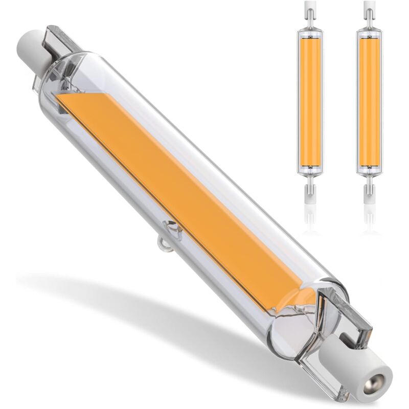 Ersandy - 20 w R7S LED-Leuchtmittel, 118 mm, dimmbar, 3000 k warmweißes Leuchtmittel, 2000 lm doppelseitiges COB-Leuchtmittel,