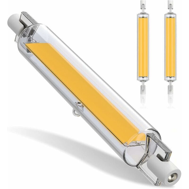 Odipie - 20 w R7S LED-Leuchtmittel, 118 mm, dimmbar, R7S LED-Leuchtmittel, warmweiß 3000 k, doppelseitig gesockelte COB-Leuchtmittel, 2000 lm, R7S