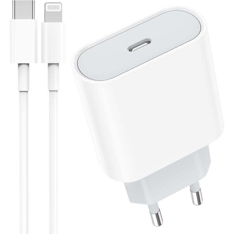 20 w usb C-Schnellladegerät mit 2 m Kabel für iPhone 14/14 Pro /14 Pro Max /14 Plus /13/12 /11 /se/x/xs/xr, AirPods, USBC-Wandstecker Typ C-Netzteil