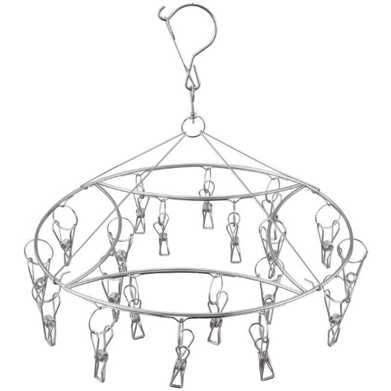 (20 Wäscheklammern – 1 Packung) Wäscheständer aus Edelstahl für Unterwäsche, Dessous, Babykleidung und kleine Wäschestücke