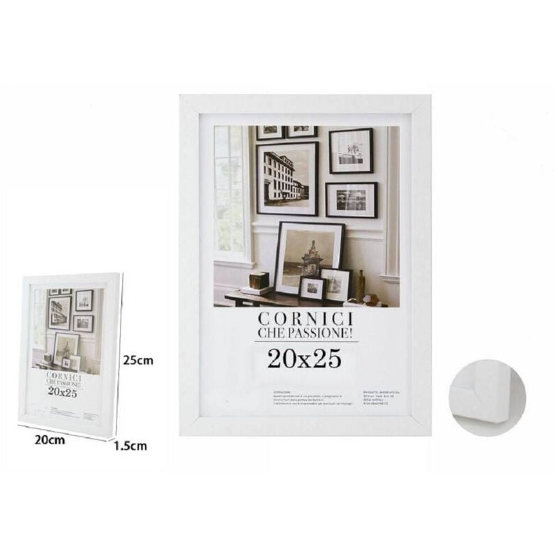 Trade Shop Traesio - Trade Shop - fotorahmen fotos gemälde leinwände poster fotohalter 20 x 25 cm weiss 63148 -