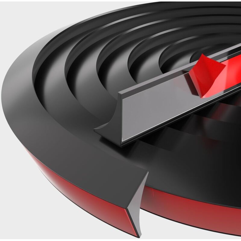 200 cm hohe Duschschwelle, schwarze Silikon-Badezimmerdichtung gegen Überlaufen, Duschschwelle und Haltesystem für den Badezimmerboden