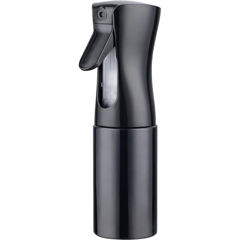 Jalleria - 200 ml Haarsprühflasche, leere, wiederverwendbare Haarsprühflasche, Handsprüher für Friseure, Alkohol, Pflanzen und Gesichtspflege, schwarz