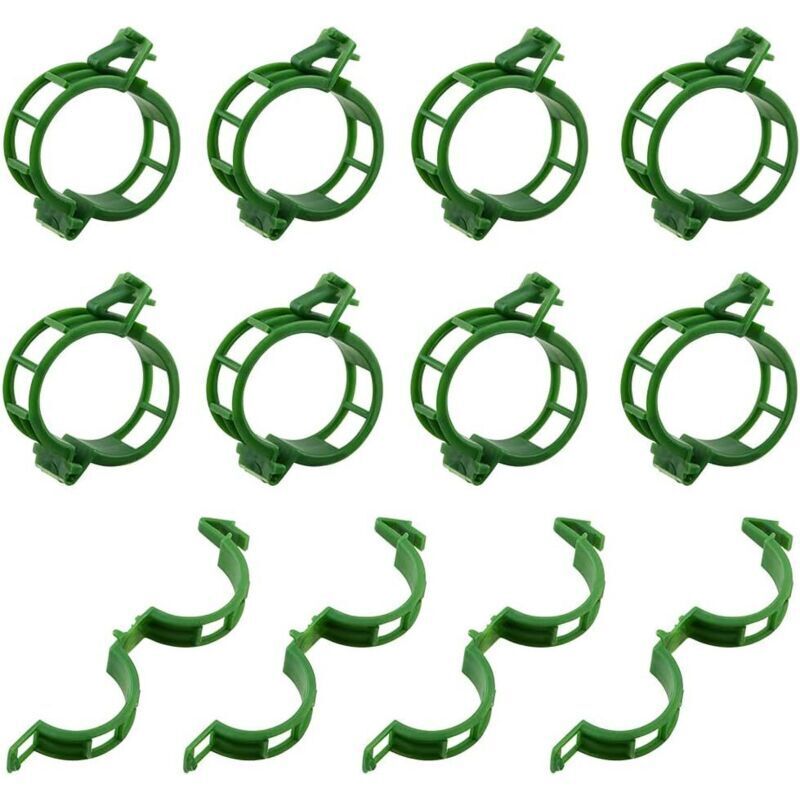 200 Tomatenclips für Pflanzen, Clips für Kletterpflanzen, Gartenclips aus Kunststoff, für Gemüse, Pflanzen, Tomaten – Grün
