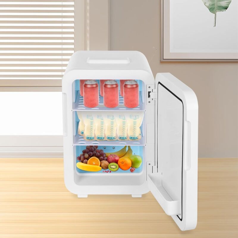 20L Mini-Kühlschrank, Minibar mit LED-Digitalanzeige Schnelle Kühlung in der Chiller Box Temperaturregelung Kühlbox Kühlschrank Klein für Zimmer &