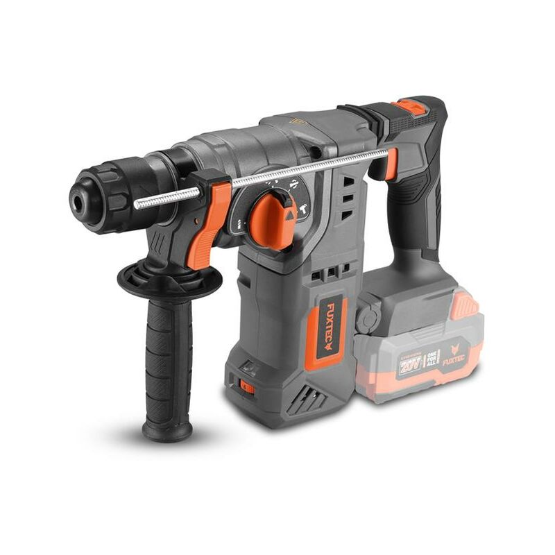 Fuxtec - 20V Akku Bohrhammer FX-E1RH20 – 950 U/min mit 2 Laufrichtungen – zusätzlicher Handgriff – einstellbare Bohreinstellung (ohne Akku und