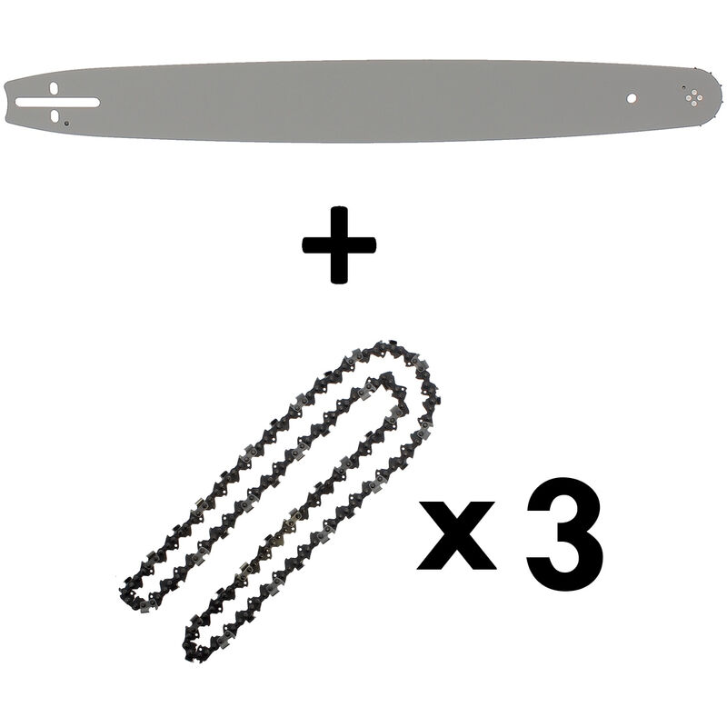 22 Zoll (55 cm) Schwert mit 3 Ketten 0.325/1.5/85 Treibglieder für Kettensäge