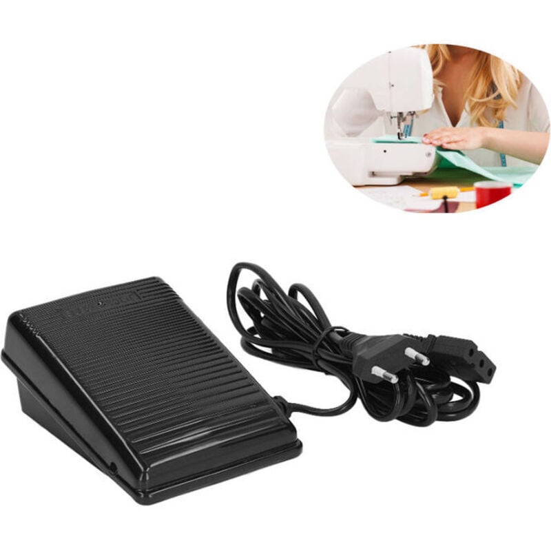 220 v Nähmaschinen-Steuerpedal, Fußsteuerpedal, Heimnähmaschine mit Netzkabel für Nähmaschine (EU-Stecker)