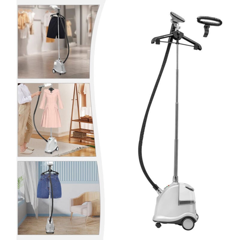 2200 Watt Vertical Steam Iron Freihängende Dampfbügelstation Dampfbügeleisen mit Walze Silver