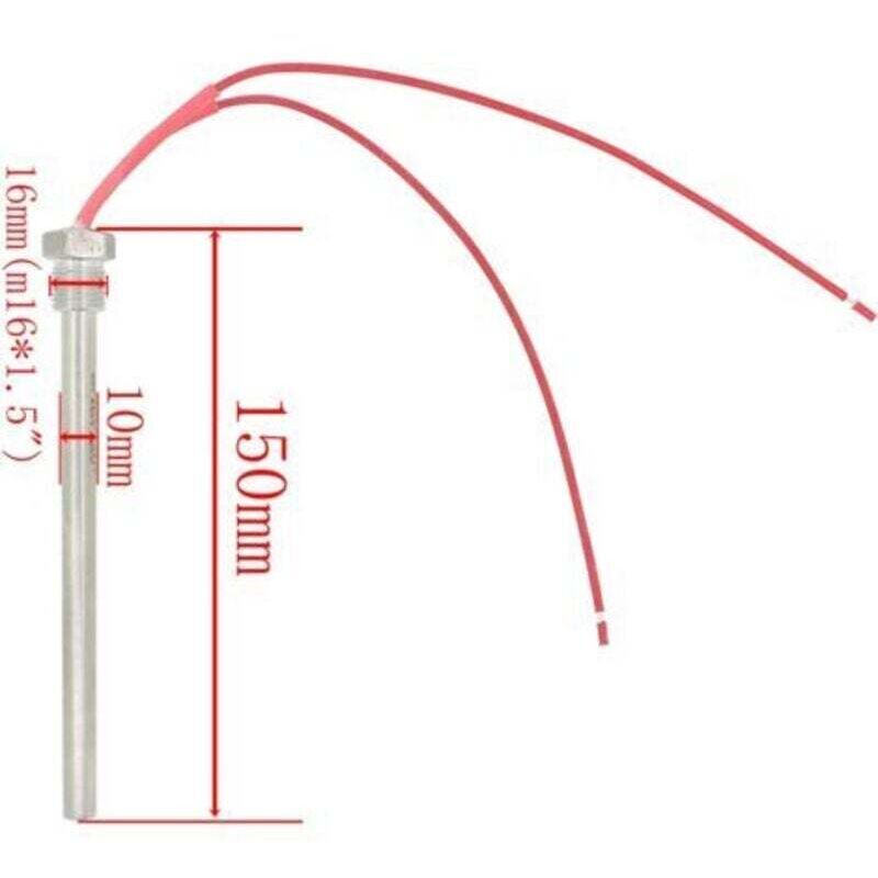 220V 300W 350W Zündkerzen für Pelletöfen - Durchmesser 10mm - Länge 140 150 170mm (Gewinde M16x1,5mm, Länge 150mm 300W)