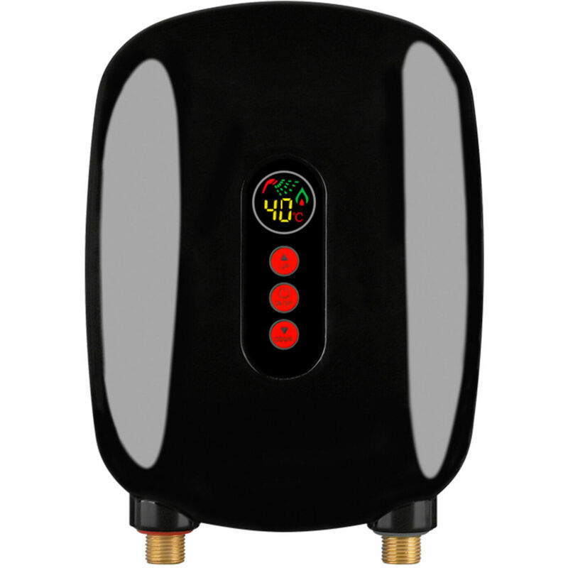 220v Durchlauferhitzer Warmwasserspeicher Warmwasserbereiter Tankless Sofortiger Durchlauferhitzer 6500W (schwarz lcd Display)