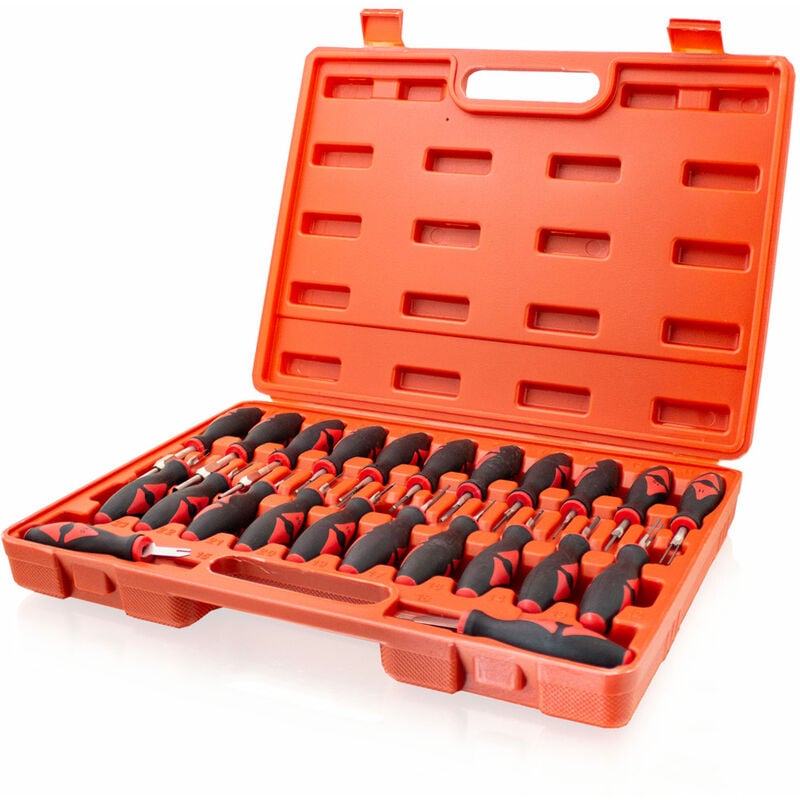 23 tlg Entriegelungswerkzeug Set Auspinwerkzeug Entriegels Werkzeug Universal Lösewerkzeug iso Kfz pkw Stecker Auspin kfz Elektrik Klemmen lösen