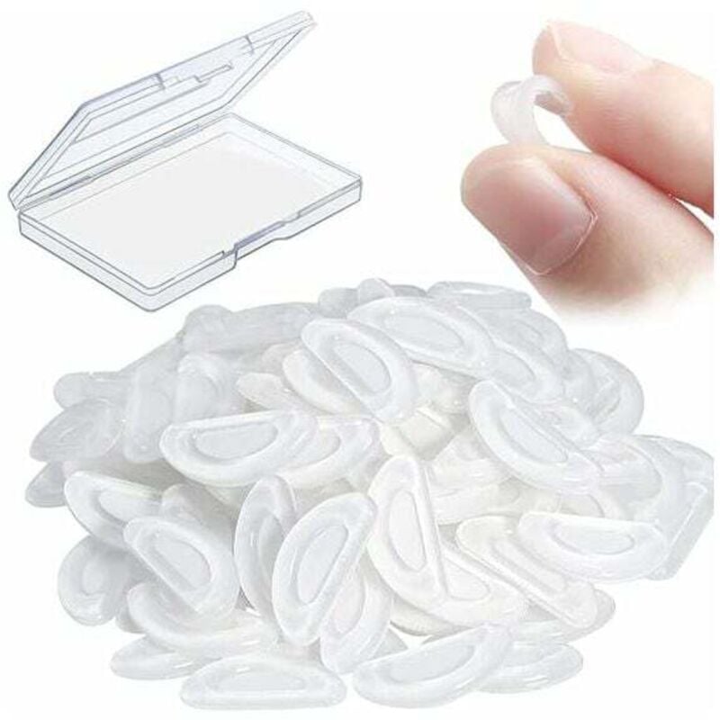 24 Paar selbstklebende Brillen-Nasenpads, D-förmige rutschfeste Silikon-Brillenpads, selbstklebende Nasenpads, Brillen-Nasenpads für Brillen, 15 mm