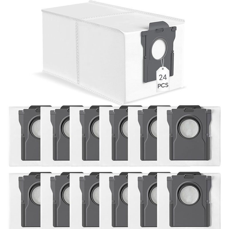 24 PCS Sac Aspirateur für Dreame L10s Ultra Gin 2 / L10s Pro Ultra Heat / X30 L40 Ultra / X40 X50 Ultra Compleinde, Mova E30 Ultra / P50 Pro Ultra