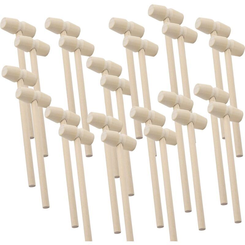 24 Stück Mini-Holzhämmer, Krabben- und Hummerhämmer, Kinderspielzeug, Meeresfrüchte- und Muschelknackhammer für die Herstellung von Schokolade