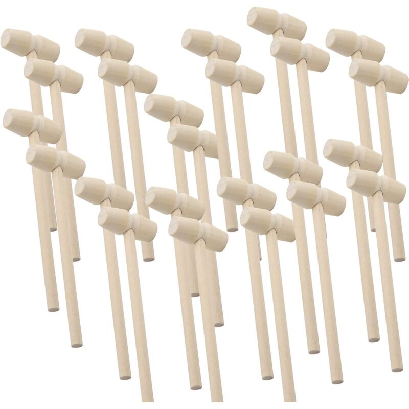 24 Stück Mini-Holzhämmer, Krabben- und Hummerhämmer, Kinderspielzeug, Meeresfrüchte- und Muschelknackhammer für die Herstellung von Schokolade