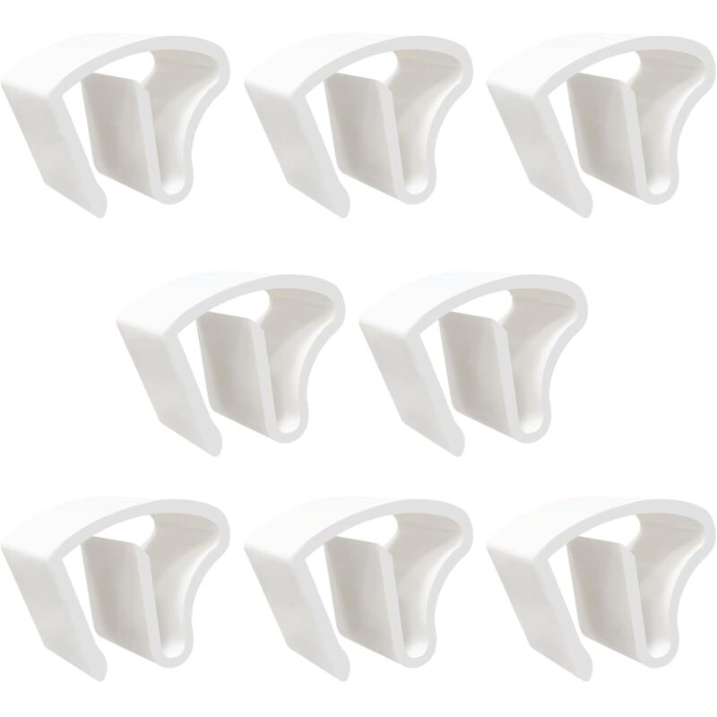 24er Set Universal-Klemmhalter aus Kunststoff für Aluminium-Jalousien, Montage ohne Schrauben und Bohren