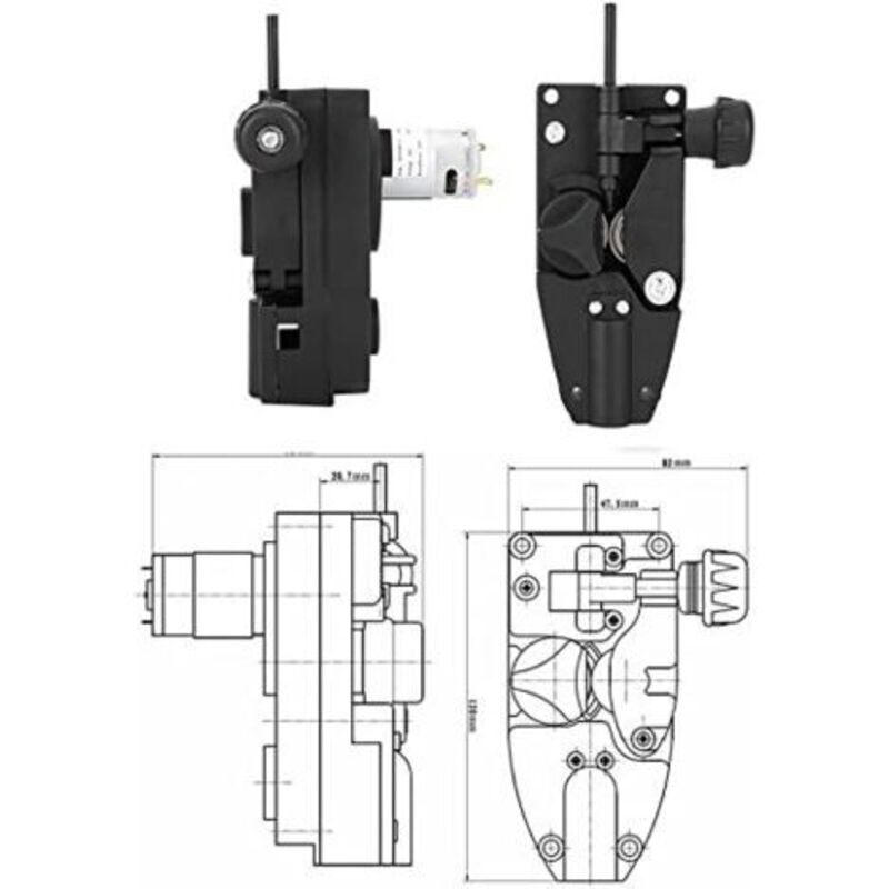 24V 10W MIG-Schweißgerät-Drahtvorschubmotor für 0,6–1,0 mm Draht, Geschwindigkeit 2–13 m/min, kompakt und leise