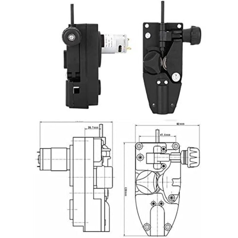 24V 10W MIG-Schweißgerät-Drahtvorschubmotor – Für Drahtstärken von 0,6–1,0 mm – Geschwindigkeit 2–13 m/min – Kompakt und leise