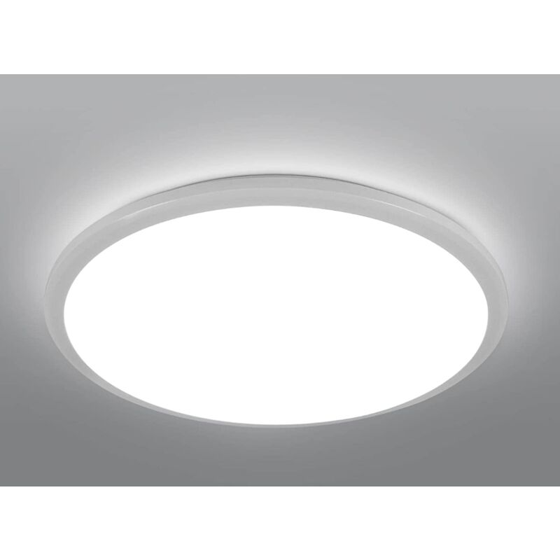 GOECO LED Deckenlampe, Ø 30cm Deckenlampe 2400LM Wasserdicht IP44 Moderne LED-Deckenlampe Rund 6000K Anwendbar in Badezimmer, Schlafzimmer, Küche,