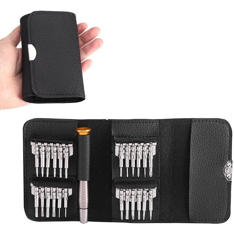 25-in-1 Schraubendreher-Set, Präzisionsschraubendreher-Set, Reparaturwerkzeug-Set, für PC, Brille, Handy, Laptop, Uhr (legierter Stahl)