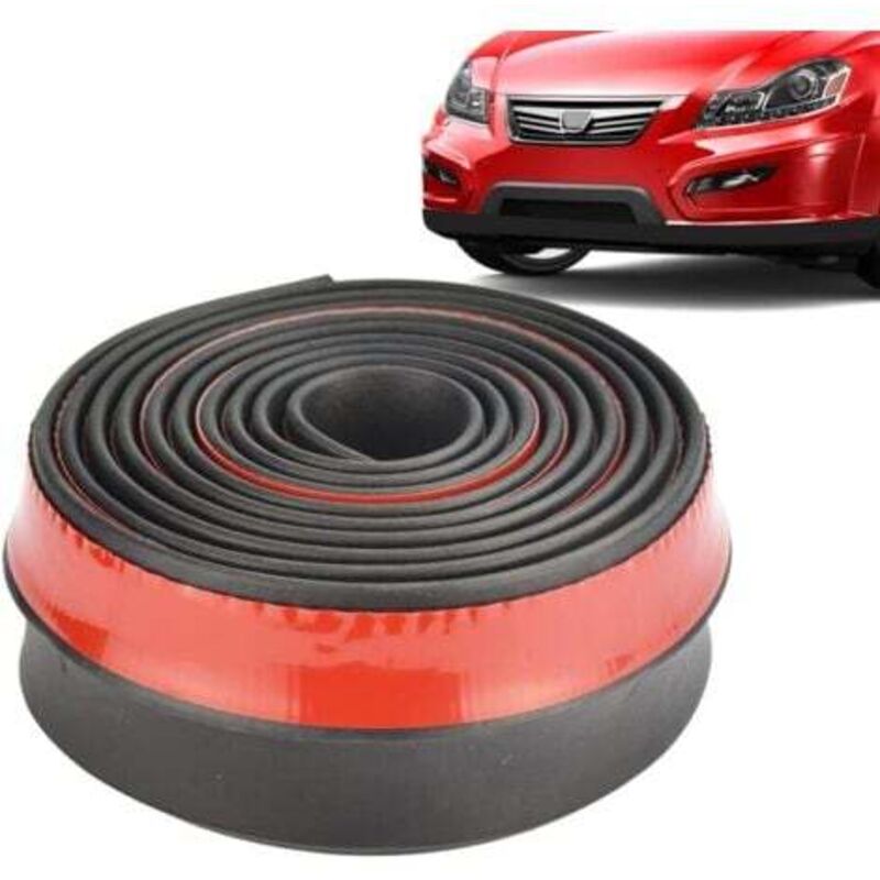 2,5 m Auto Zierleiste Auto Weicher Gummi Frontlippe Universal Auto Stoßstangenschutz Antikollisions-Klebestreifen für Spoiler Auto LKW SUV