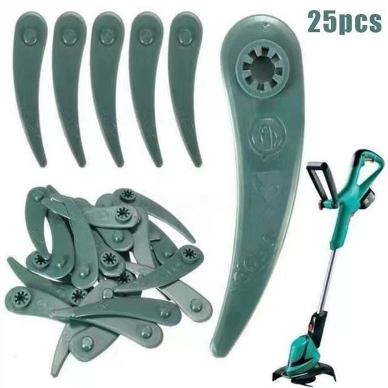 25 stücke Haushalts Rasenmäher Kunststoff Klingen Mähen Klingen Bunte Kunststoff Klingen für Bosch Rasenmäher