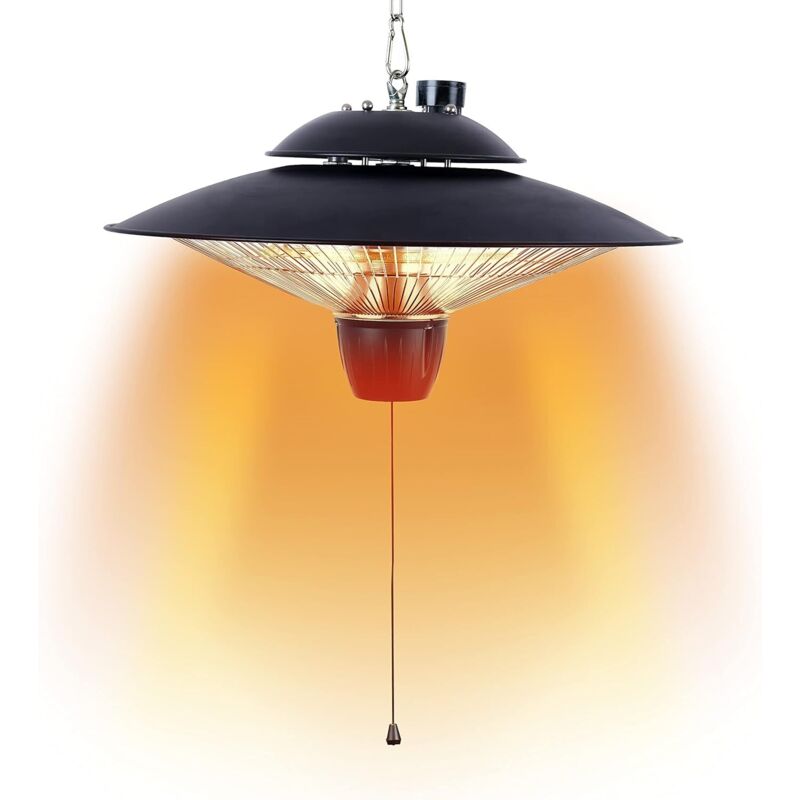2500-W-Infrarotheizung, Aluminiumgehäuse – schwarz