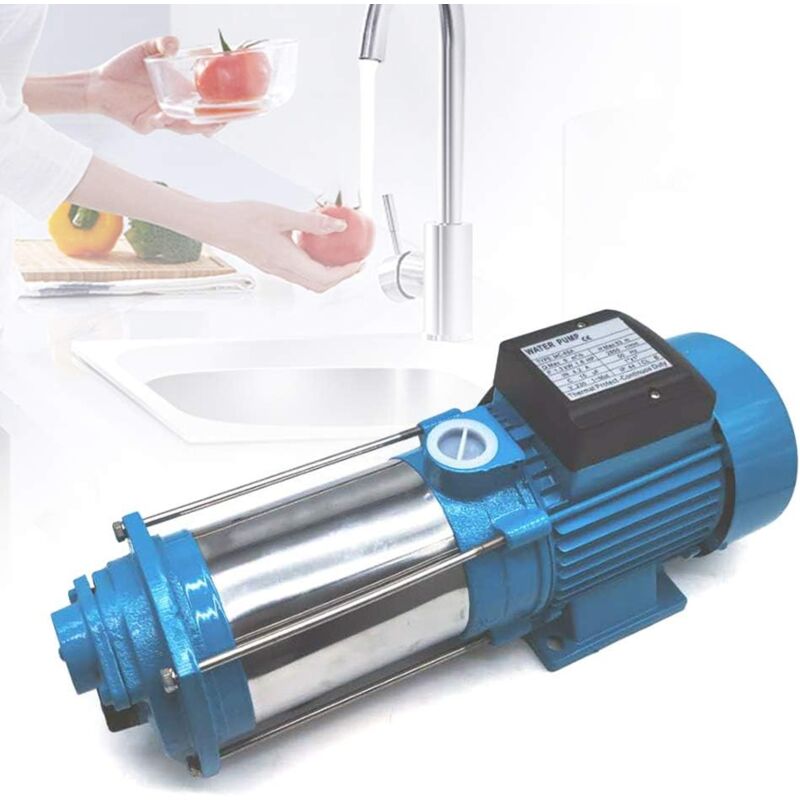 Gojoy - 2500W Edelstahl Kreiselpumpe Wasserpumpe Gartenpumpe Max. Druck: 9.8/10/11 Bar Hauswasserwerk Pumpensteuerung (2500W)