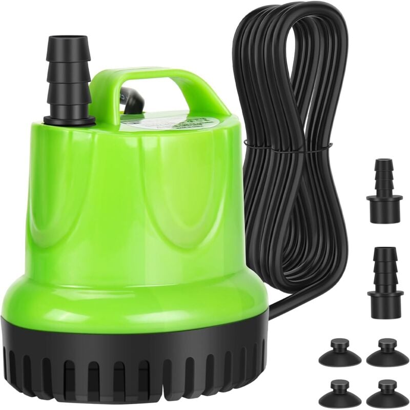 25W Tauchpumpe 1200L/H Ultra-Leise - Brunnenschale Pumpe mit Trockenlaufschutz für Aquarium, Teich, Zimmerbrunnen, Hydrokultur - Wasserkreislauf Pumpe