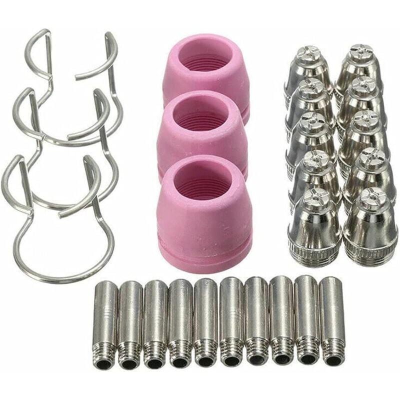 26 Stück Plasmaschneider, Schweißbrenner-Zubehör, Schneidbrenner-Spitzendüse, Plasma-Spitzen-Elektrodendüse, Plasmaschneider-Zubehör