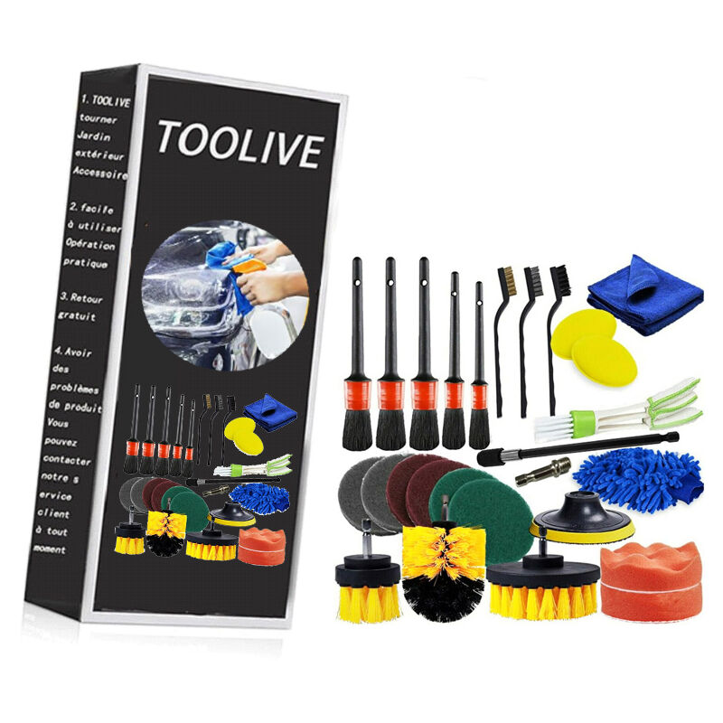 Bürstenaufsatz Bohrmaschine Set, 26Pcs Bohrbürsten, Akkuschrauber Bohrbürste, Reinigungsbürste Felgenbürste Scrubber Reinigung Kit für Küche, Auto,