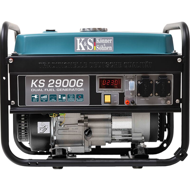2900 W Gas- u. Benzin-Generator Stromaggregat Stromerzeuger KS 2900G